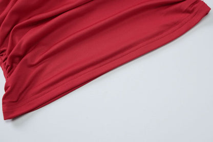 Halter hollow out ruched backless cut out top