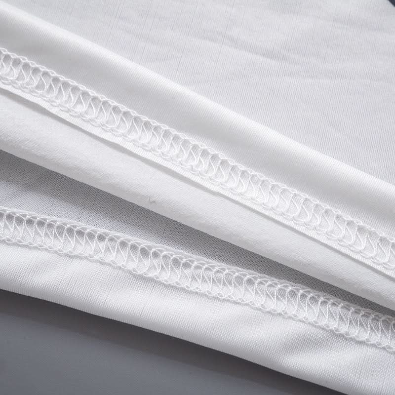 Sheer mesh letter pattern contrast mini skirt