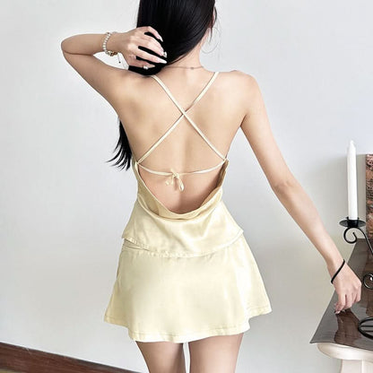 A line ruched zip up mini skirt