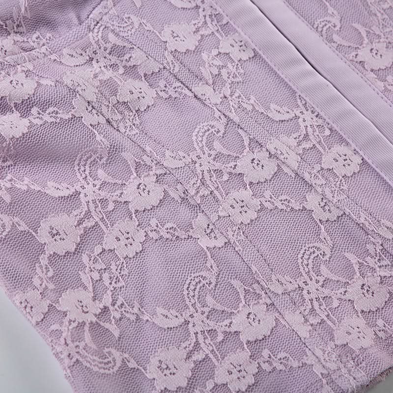 Lace button corset cami top