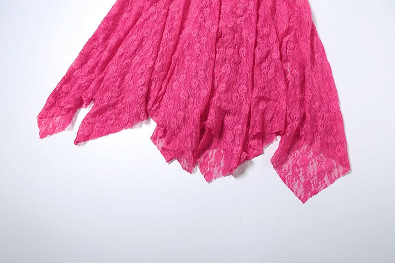 Lace patchwork flower print cami maxi dress