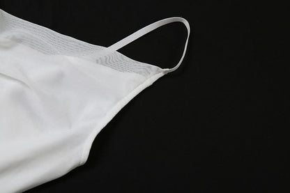 Cowl neck mesh flower applique cami maxi dress