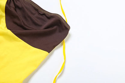 Halter contrast o ring short pant set