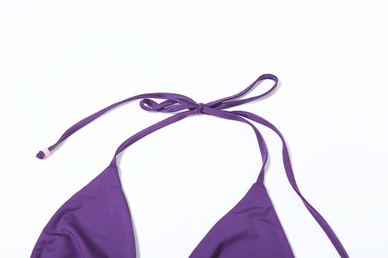 Halter beaded self tie short pant set