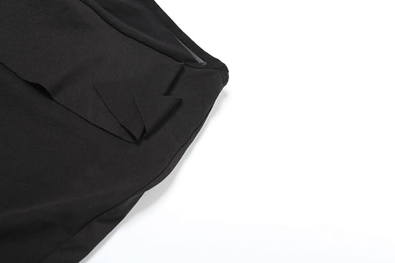 Ruffle ruched slit maxi skirt