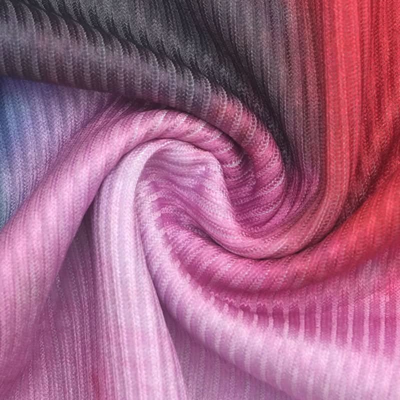 V neck ribbed print backless cami maxi dress