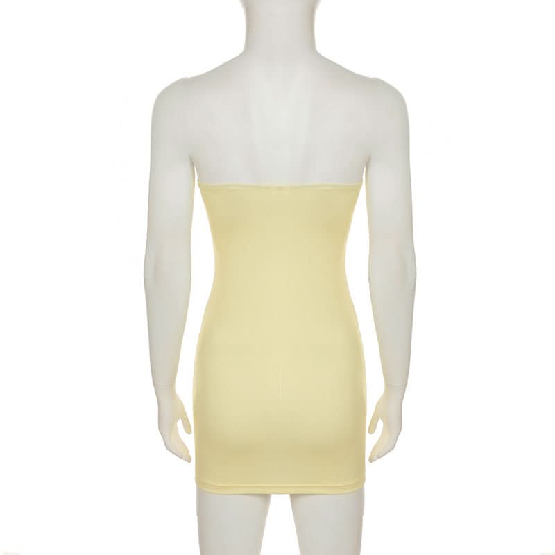 Butterfly print contrast backless tube mini dress