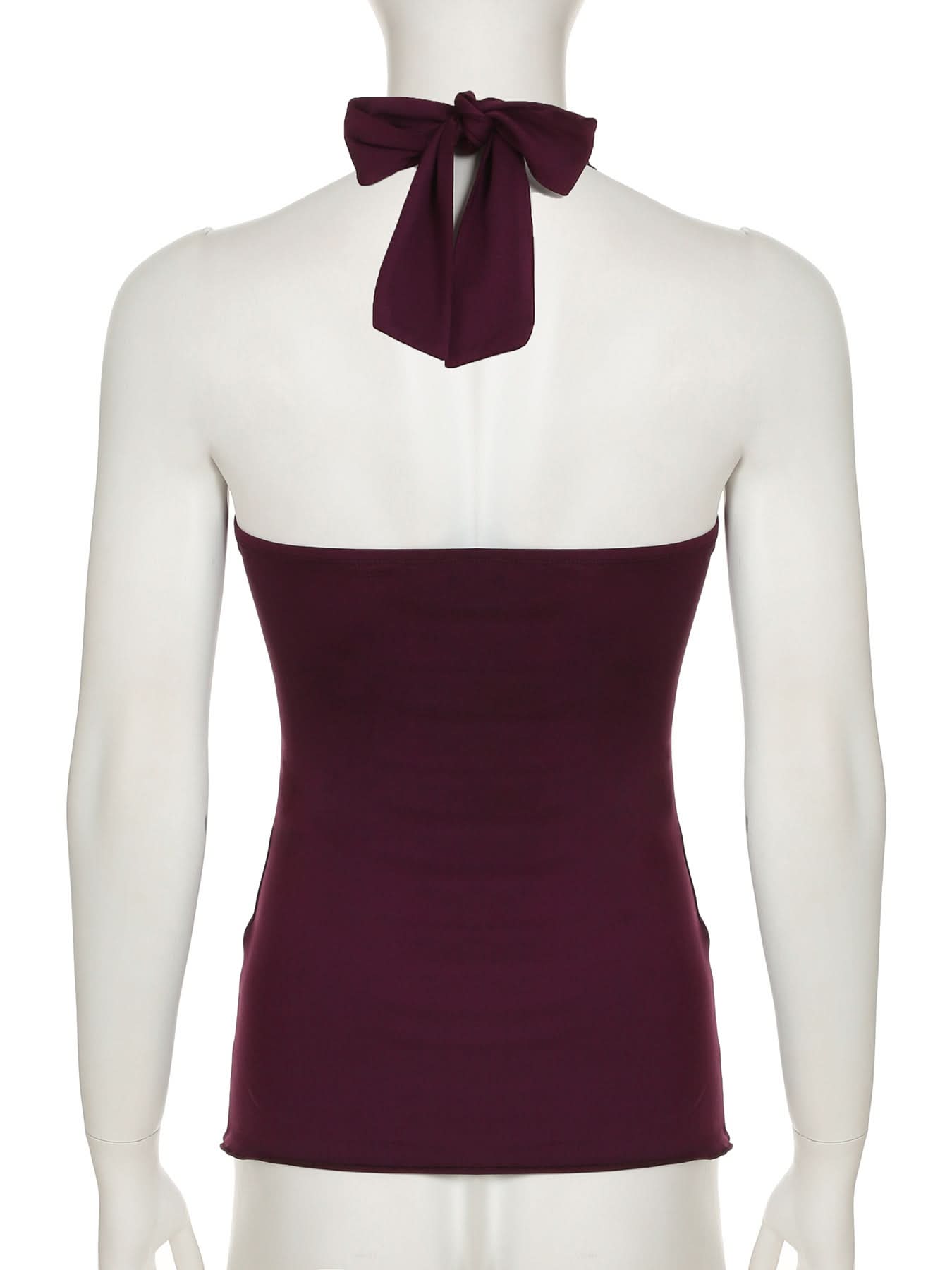 Halter sweetheart neck knotted top