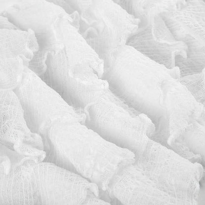 Ruffle irregular flower applique mini skirt