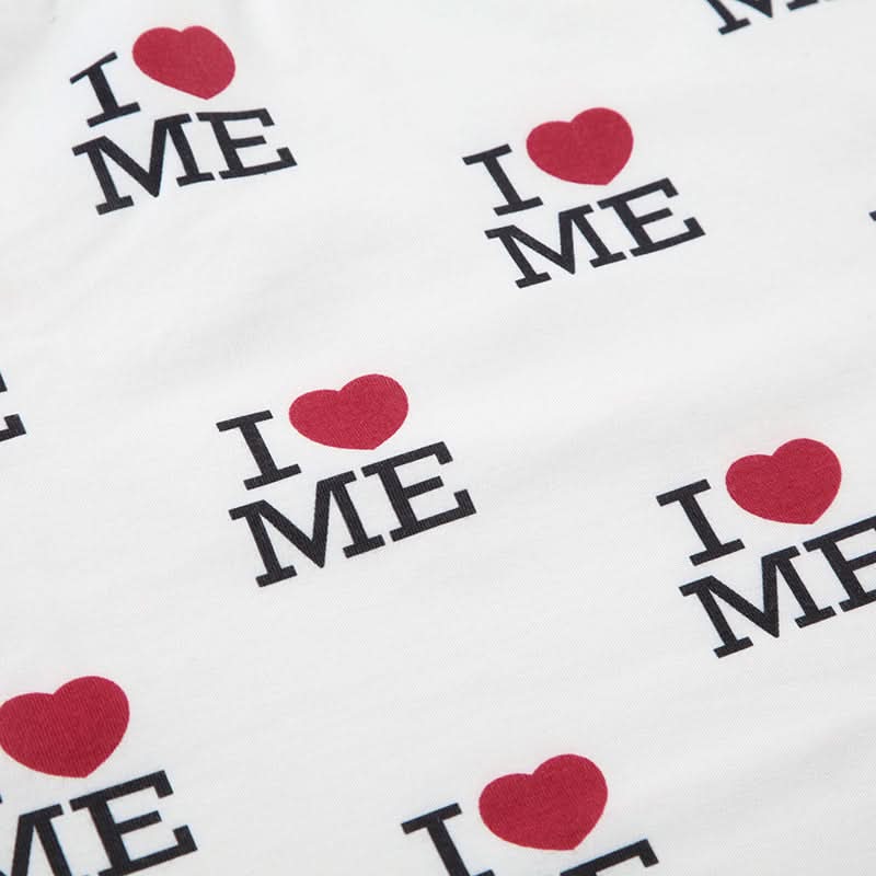 Sweetheart print self tie tube short pant set