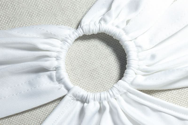 O ring ruched backless maxi dress