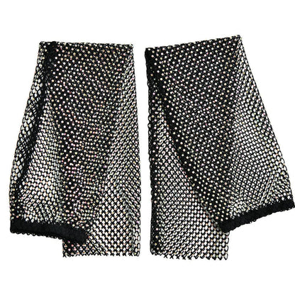 Beaded fishnet tube mini dress