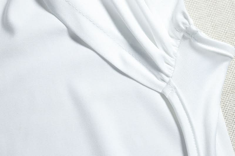 O ring ruched backless maxi dress