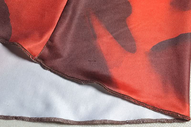 Ruffle contrast high slit cami maxi dress