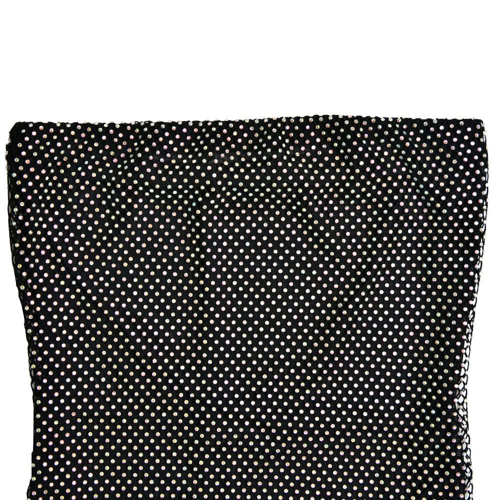 Beaded fishnet tube mini dress