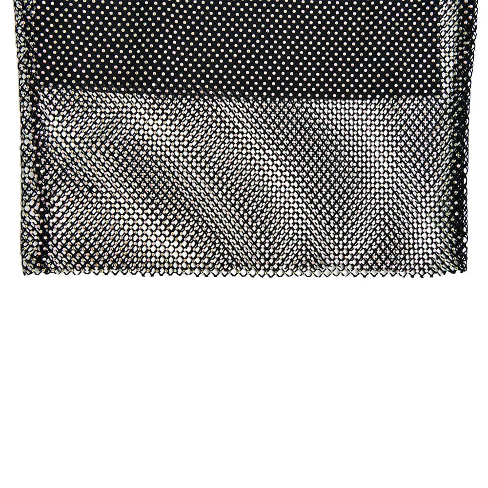 Beaded fishnet tube mini dress