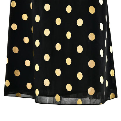 Halter polka dot backless self tie maxi dress