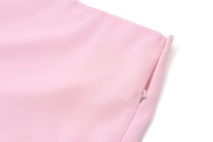 Halter corset lace up slit maxi skirt set