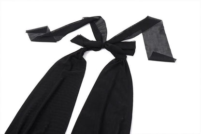 Halter backless mesh self tie crop top