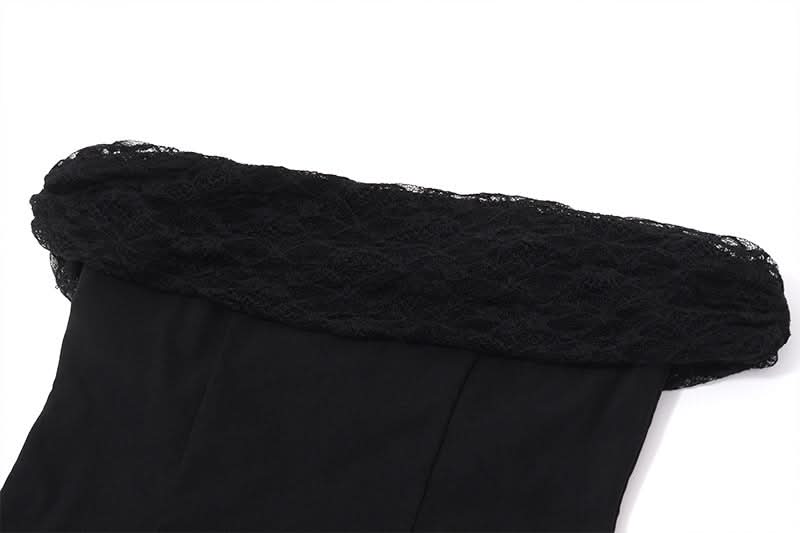 Off shoulder bowknot ruffle ruched mini skirt set