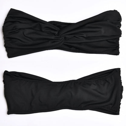 Sweetheart neck ruched slit maxi skirt set