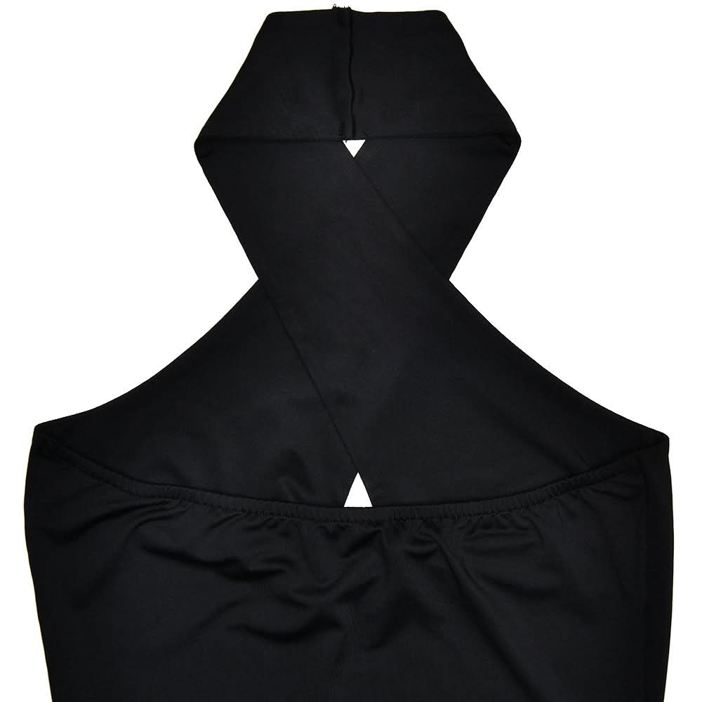 Halter metal ring hollow out cut out top