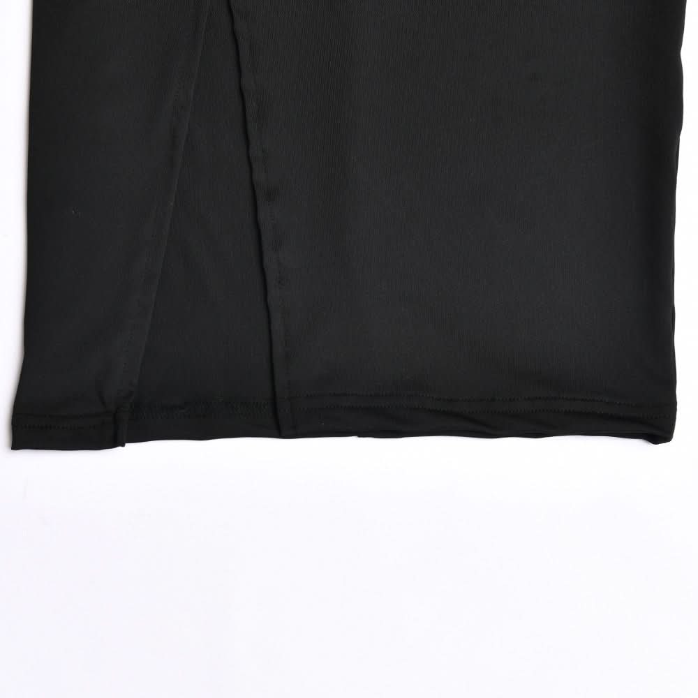 Sweetheart neck ruched slit maxi skirt set