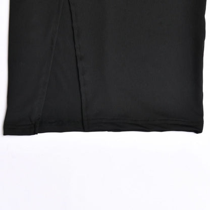 Sweetheart neck ruched slit maxi skirt set