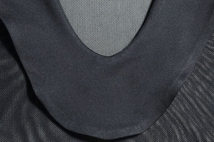 Long sleeve mesh patchwork maxi dress