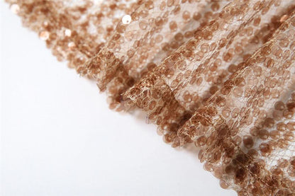 U neck glitter mesh cami top