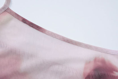 Square neck flower print cami maxi dress