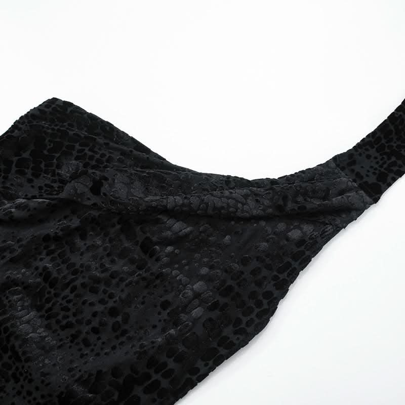 Halter irregular self tie backless mini dress