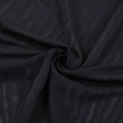 Mesh ruffle slit ruched square neck cami maxi dress