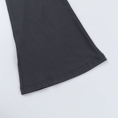 Irregular hollow out one shoulder solid jumpsuit