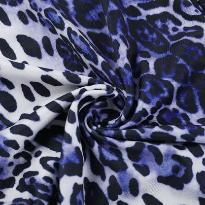 Leopard print hollow out irregular slit cami cut out maxi dress