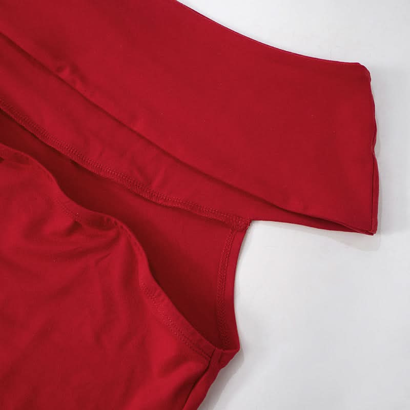 Hollow out Off shoulder solid cut out mini dress