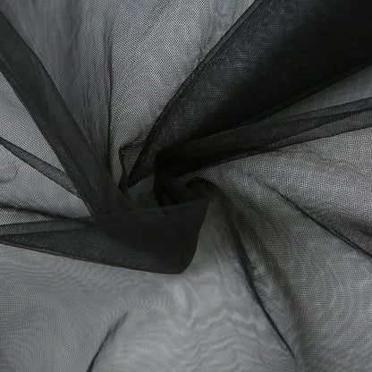 Lace hem v neck see through mesh cami maxi dress