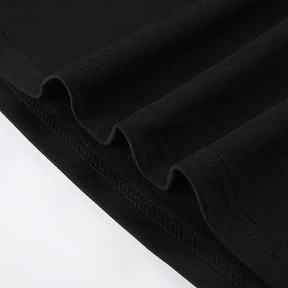 Lace up slit irregular buckle mini skirt