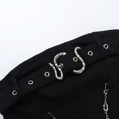 Metal chain buckle solid backless tube top
