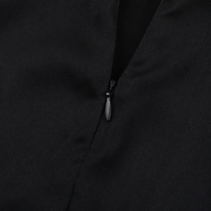 Cowl neck zip-up backless solid maxi dress