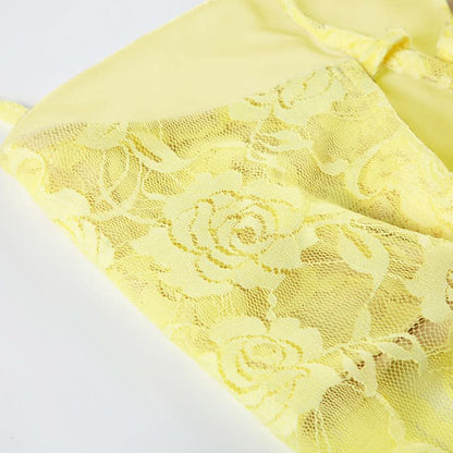 Lace cross back cami top