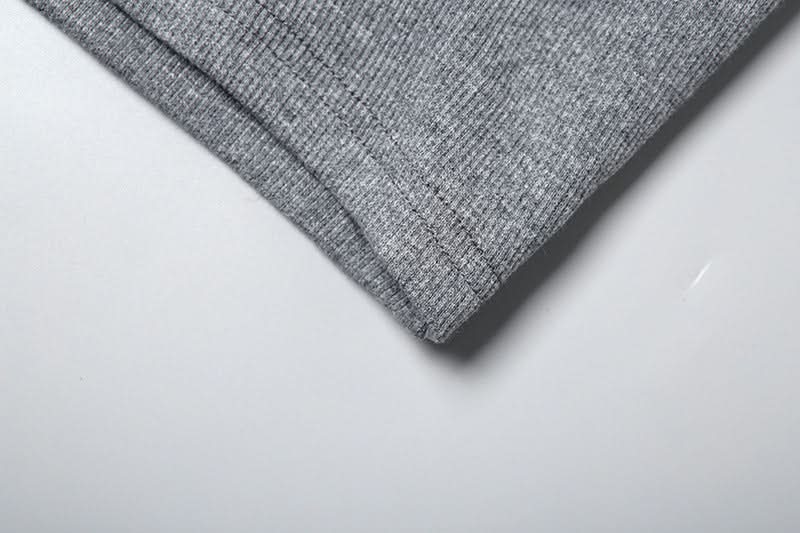 Knitted patchwork contrast mini skirt