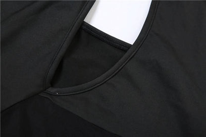 Halter mesh irregular backless top