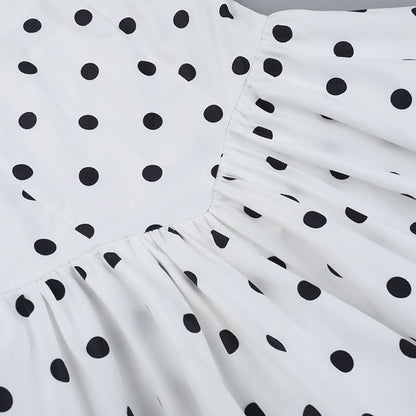 Polka dot halter mini dress