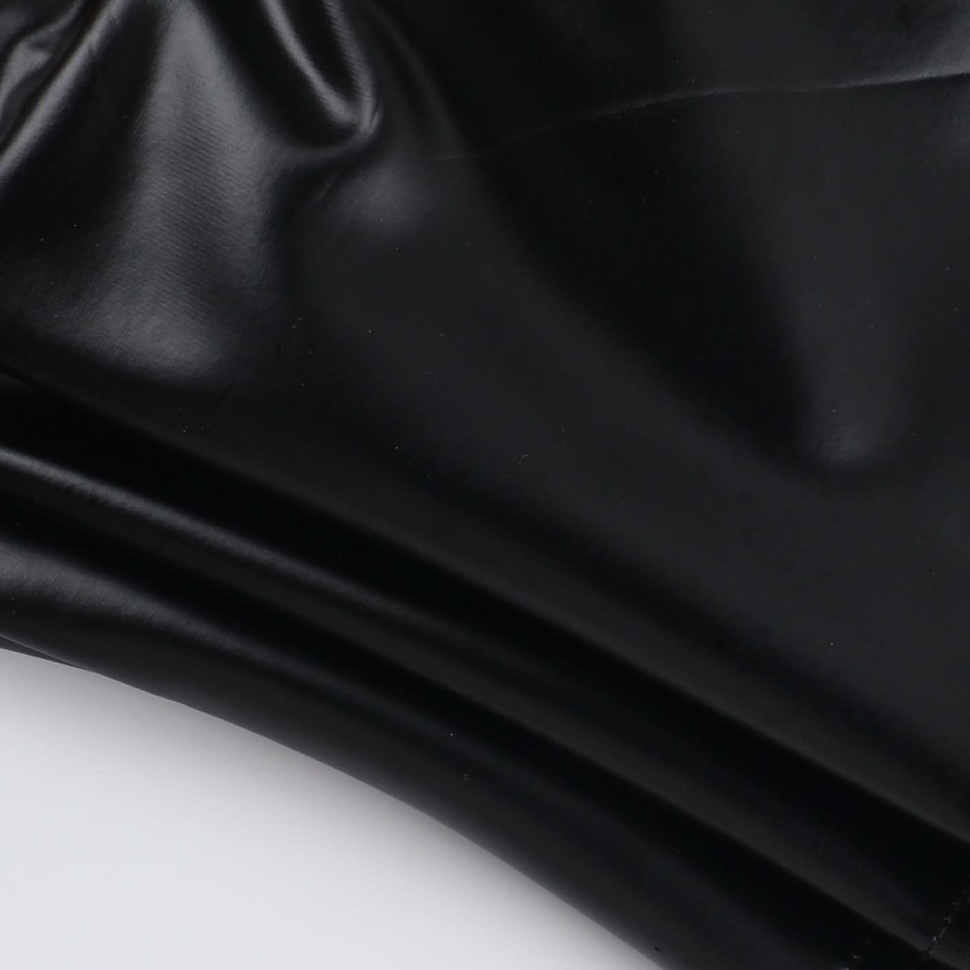 PU leather metal chain zip-up rivet tube top