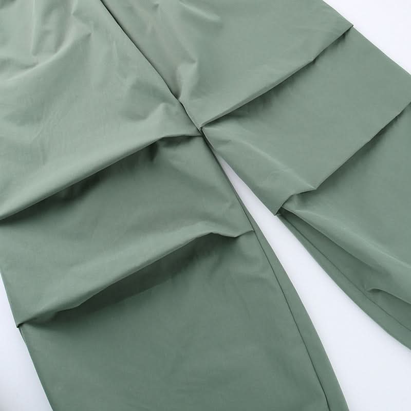 Drawstring high rise cargo pant
