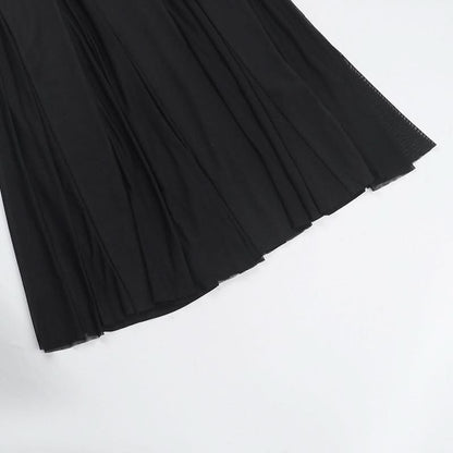 Mesh high slit tube maxi dress