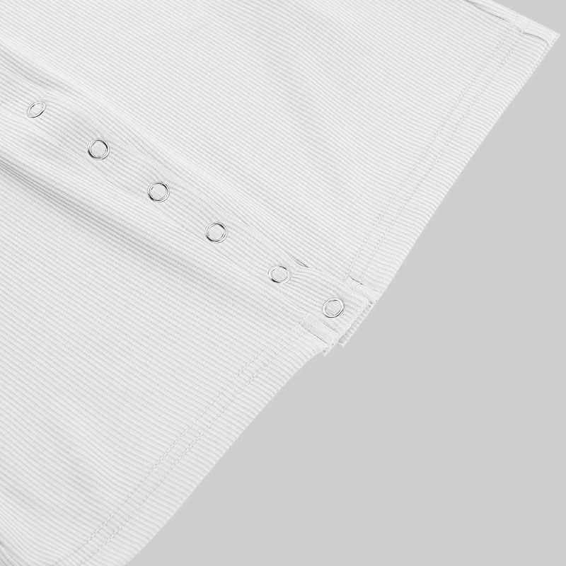 U neck button solid tank top