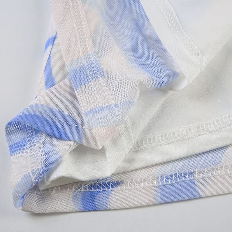 Ripple flower applique halter self tie maxi dress