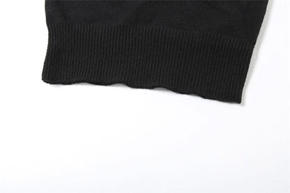 Crewneck sleeveless solid mini skirt set